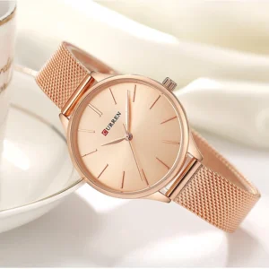 Reloj de mujer Seda en oro rosa con malla milanesa — NEXO SV El Salvador